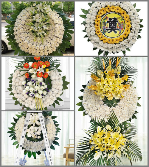 湖北孝感市安陆市府城街道光明村花圈速递